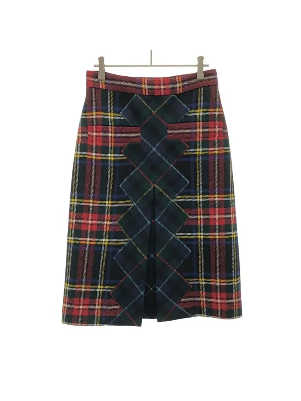 Gucci Wool Check Skirt Mix 38